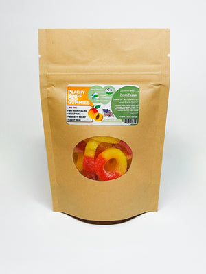 Peach Kings Gummies : 4 mg CBD Per Piece : Vegan