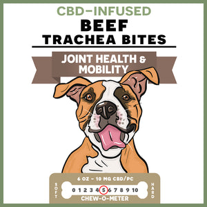 Beef Trachea Bites - 6 Oz 10 MG CBD/pc